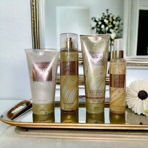 Bath & Body Works In The Stars Gift Set Body Cream Scrub Shimmer Spray Nwt